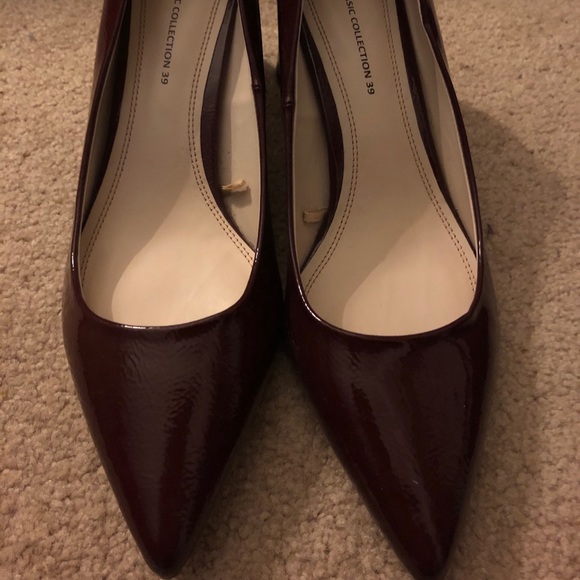 Zara burgundy block heels - Picture 1 of 6